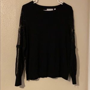 Black Long Sleeve Lace Blouse